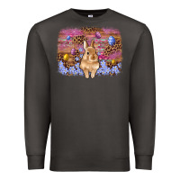 Smoke easter bunny egg leopard background Premium Sweatshirt - Artiststas