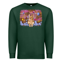 Sports Green easter bunny egg leopard background Premium Sweatshirt - Artiststas