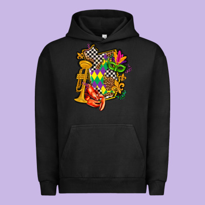 Mississippi Map Mardi Gras Urban Hoodie Designed By Adodesignshop
