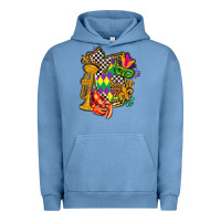 Pigment Pebble Blue mississippi map mardi gras Urban Hoodie - AdoDesignShop