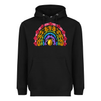 Black easter and spring with flowers carrots butterfly and sunflower rainbow Heavyweight Hoodie - Artiststas