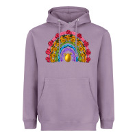 Lavender easter and spring with flowers carrots butterfly and sunflower rainbow Heavyweight Hoodie - Artiststas