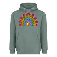Sage easter and spring with flowers carrots butterfly and sunflower rainbow Heavyweight Hoodie - Artiststas