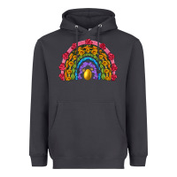 Smoke easter and spring with flowers carrots butterfly and sunflower rainbow Heavyweight Hoodie - Artiststas