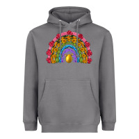 Storm easter and spring with flowers carrots butterfly and sunflower rainbow Heavyweight Hoodie - Artiststas