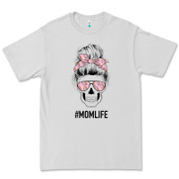 Dove Grey Pink Flower Mom Skull Premium Tee - Bettercallsaul