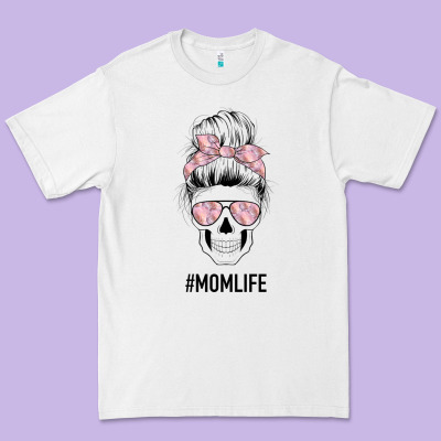 Pink Flower Mom Skull Premium Tee Designed By Bettercallsaul