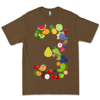 Cacao Number 3 Fruit 3rd birthday party fruit themed gift Idea Premium Tee - minhPixels