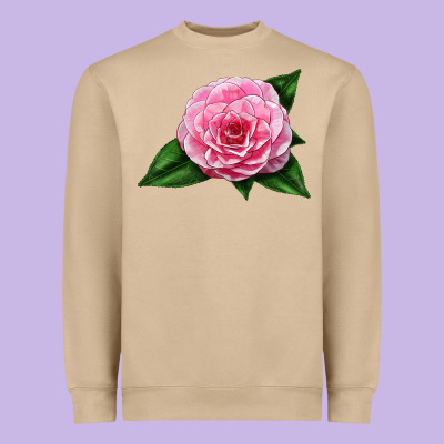 Camellia Flower Heavyweight Sweatshirt Designed By Lillyallendesigns