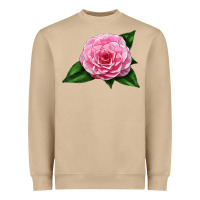 Mushroom Camellia Flower Heavyweight Sweatshirt - LillyAllenDesigns