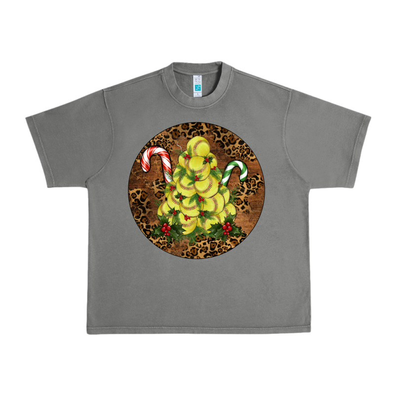 Softball Leopard  Christmas Urban Heavy Tee by RanaPortraitStore | Teevron