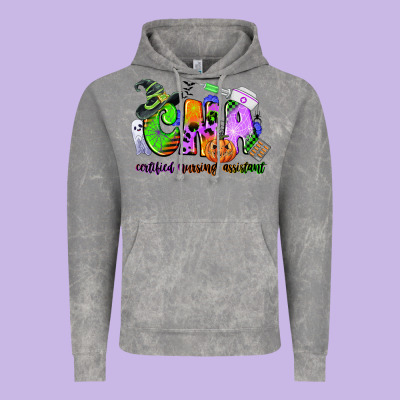 Cna Certified Nursing Assistant Halloween Vintage Hoodie Designed By Cowgirlartshop