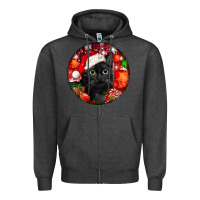 Charcoal Heather christmas bombay cat Zipper Hoodie - LillyAllenDesigns