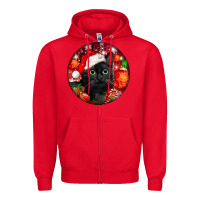 Red christmas bombay cat Zipper Hoodie - LillyAllenDesigns
