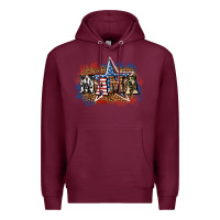 Burgundy patriotic mama Premium Hoodie - BundleAndBundleShop
