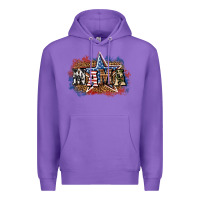 Purple patriotic mama Premium Hoodie - BundleAndBundleShop