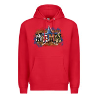 Red patriotic mama Premium Hoodie - BundleAndBundleShop