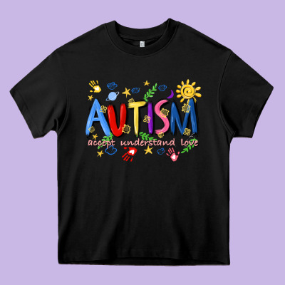 Autism Accept Understand Love Heavy Core Tee Designed By Artiststas