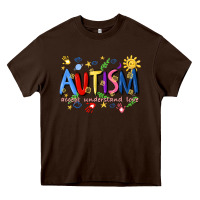 Chocolate Brown autism accept understand love Heavy Core Tee - Artiststas