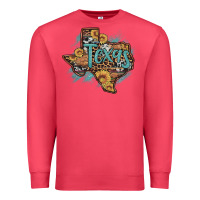 Cardinal leopard cowhide sunflower texas map Premium Sweatshirt - Artiststas