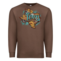Chestnut leopard cowhide sunflower texas map Premium Sweatshirt - Artiststas