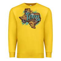 Lemon leopard cowhide sunflower texas map Premium Sweatshirt - Artiststas