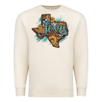 Sandshell leopard cowhide sunflower texas map Premium Sweatshirt - Artiststas