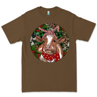 Cacao Brown Cow Christmas Premium Tee - RanaPortraitStore
