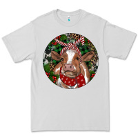 Dove Grey Brown Cow Christmas Premium Tee - RanaPortraitStore