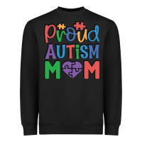 Black Proud Autism Mom Heavyweight Sweatshirt - CowhideDigitalArt