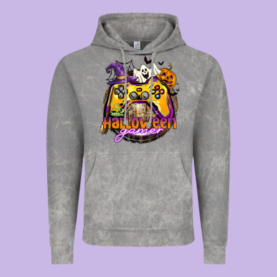 Halloween Gamer Vintage Hoodie Designed By Cowgirlartshop