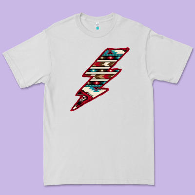 Western Aztec Pattern Lightning Premium Tee Designed By Bettercallsaul