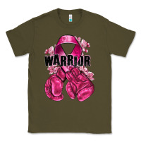 Army Green Warrior Breast Cancer with boxing gloves Classic Tee - NancyCooperArtShop