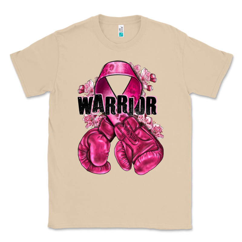 Warrior Breast Cancer With Boxing Gloves Classic Tee by NancyCooperArtShop | Teevron