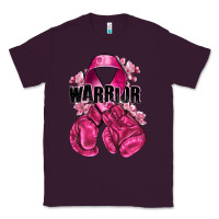 Plum Warrior Breast Cancer with boxing gloves Classic Tee - NancyCooperArtShop