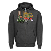 Charcoal Heather merry christmas texas Zipper Hoodie - SublimationCraftShop