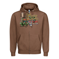Chestnut merry christmas texas Zipper Hoodie - SublimationCraftShop