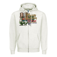 Oatmeal Heather merry christmas texas Zipper Hoodie - SublimationCraftShop