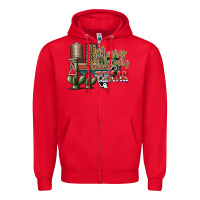 Red merry christmas texas Zipper Hoodie - SublimationCraftShop
