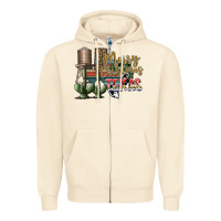 Sandshell merry christmas texas Zipper Hoodie - SublimationCraftShop
