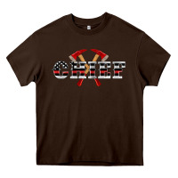 Chocolate Brown firefighter chief Heavy Core Tee - Artiststas