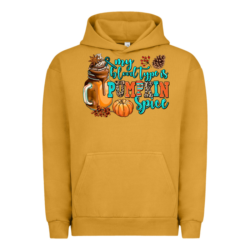 My Blood Type Is Pumpkin Spice Urban Hoodie by AdoDesignShop | Teevron
