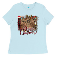 Baby Blue Merry Christmas Hairdresser Ladies Tee - Bettercallsaul