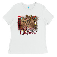 White Merry Christmas Hairdresser Ladies Tee - Bettercallsaul