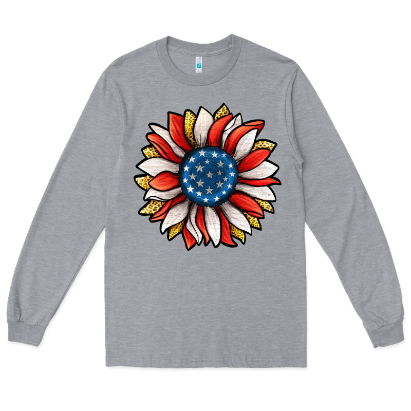 Patriotic Sunflower Long Sleeve Tee by Jasminsmagicworld | Teevron
