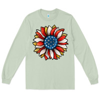 Matcha Patriotic Sunflower Long Sleeve Tee - Jasminsmagicworld