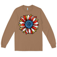 Toasted Coconut Patriotic Sunflower Long Sleeve Tee - Jasminsmagicworld