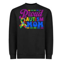 Black Proud Autism Mom Heavyweight Sweatshirt - CowhideDigitalArt