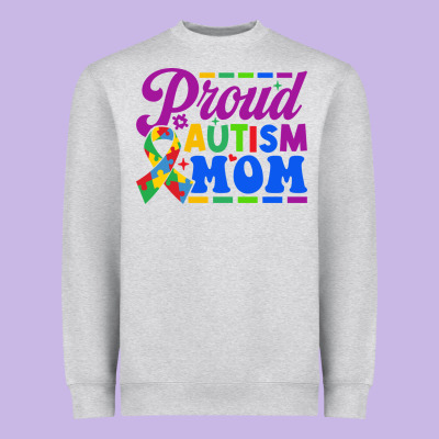 Proud Autism Mom Heavyweight Sweatshirt Designed By Cowhidedigitalart