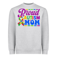 Heather Grey Proud Autism Mom Heavyweight Sweatshirt - CowhideDigitalArt